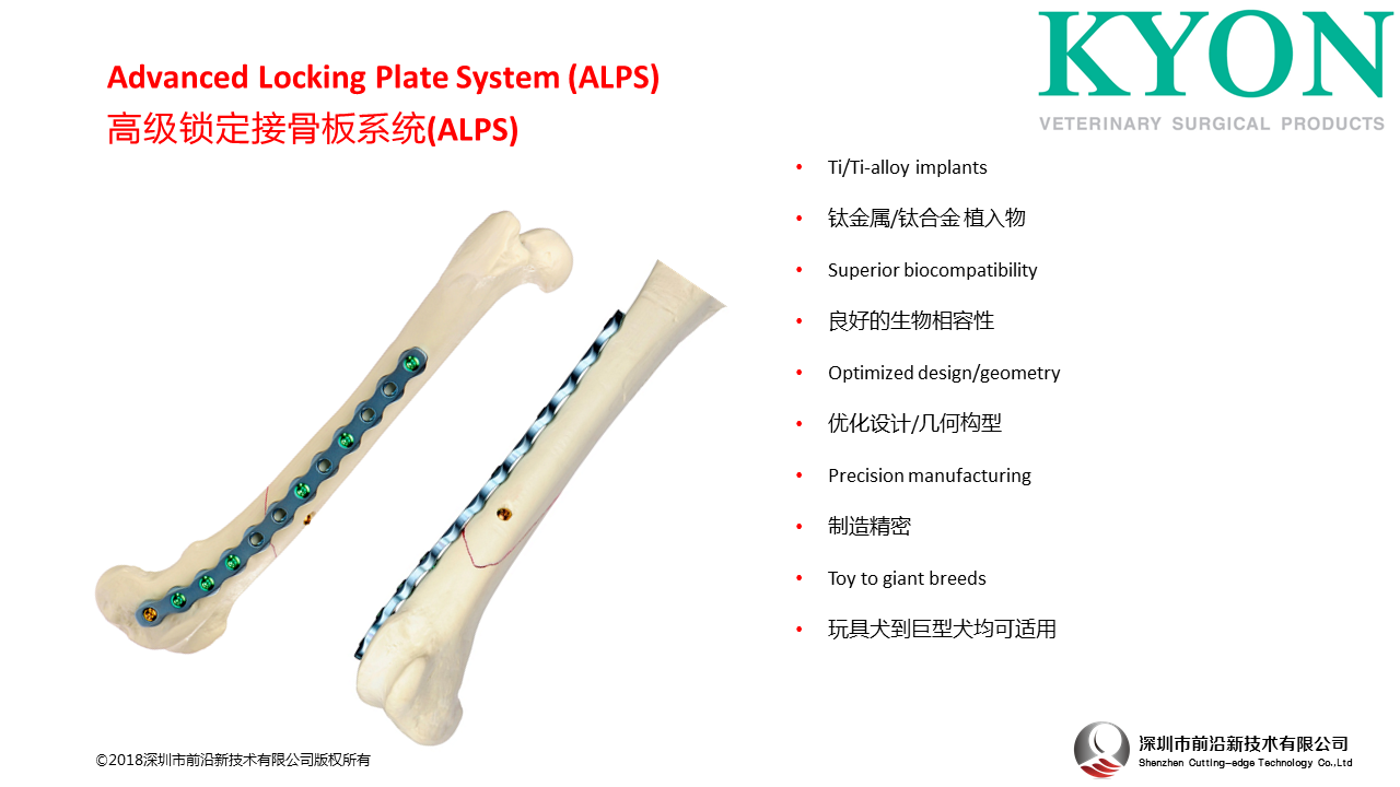 瑞士Kyon Advanced Locking Plate System (ALPS)高级锁定板系统ALPS